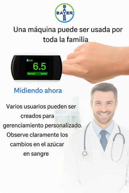 Medidor Glucosa no invasivo [99,9% DE PRECISIÓN]